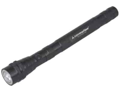 Magnetic pick-up tool with flexible tip and 3 LED flashlight