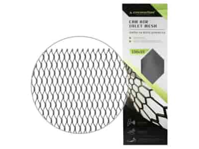 Aluminuim car air inlet mesh 8x25 mm, honeycomb, sheet 100x33 cm, black