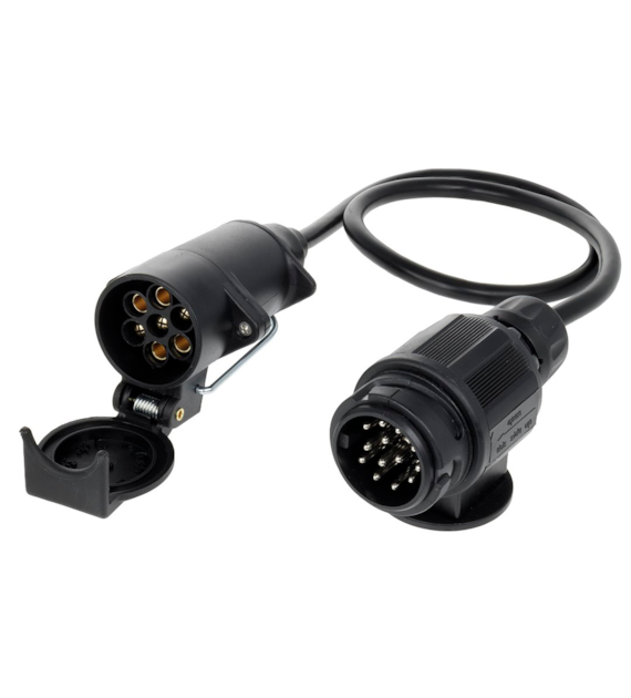 Adaptateur de remorque 13/7 broches 12 V avec câble de 0,75 m