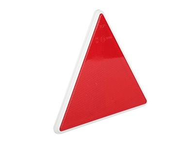 Reflective triangle with a white frame