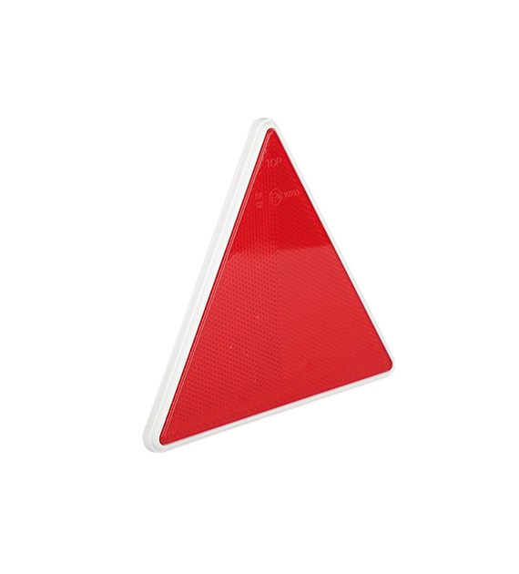 Reflective triangle with a white frame