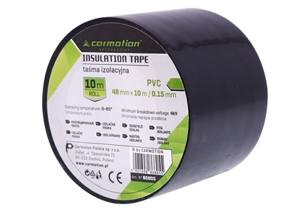 Insulating tape PVC 0.15 mm x 48 mm x 10 m, black, 1 pc.