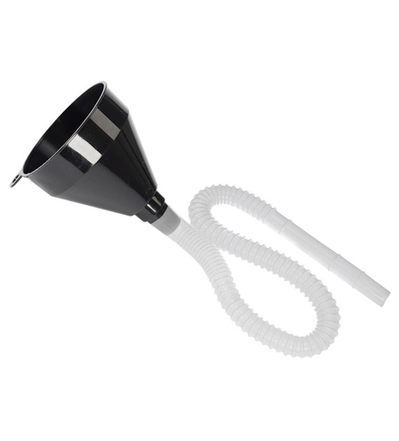 Funnel with flexible hose 530 mm, bowl 80 mm
