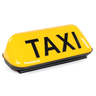 Lampe LED TAXI, oblique, LED, jaune