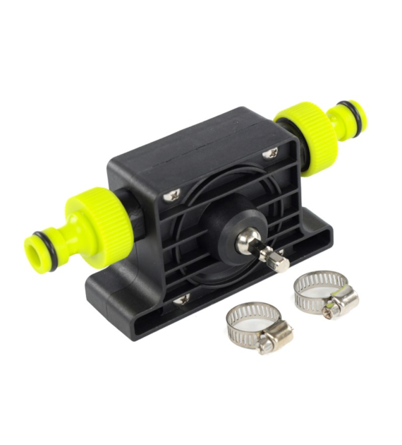 Drill-driven pump, 3/4  connections