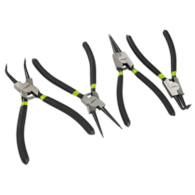 Pinces pour circlips, 180 mm, 4 pcs