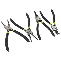 Szczypce do pierścieni Seegera, 180 mm, 4 szt.