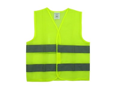 Gilet haute visibilité pour enfants, 52cm x 42cm, jaune