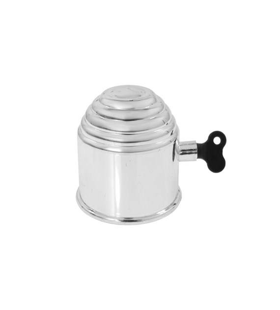 Hitch ball cover with key, chrome