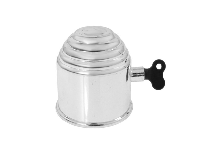 Hitch ball cover with key, chrome