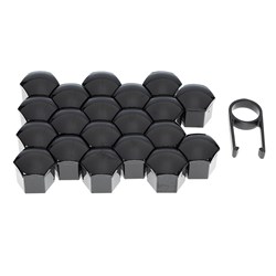 Nakładki na śruby 21 mm, czarne, 20 szt.