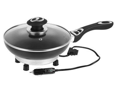 Electric frying pan 200 mm, 12V 150W with lid