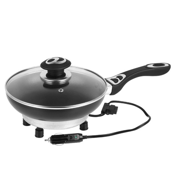 Electric frying pan 200 mm, 24V 250W with lid