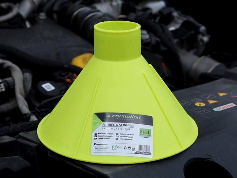 Conical scraper - funnel