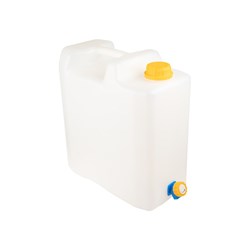 Pojemnik na wodę 15L z plastikowym zaworem, atest dla wody pitnej