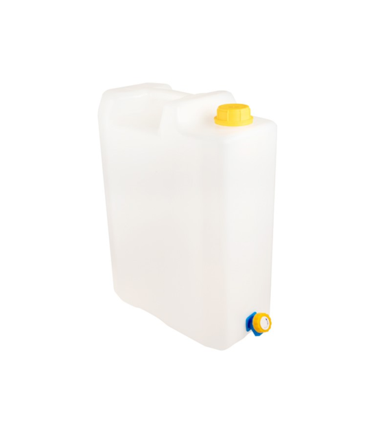 Bidon à eau 20L avec valve en plastique, certifié eau potable