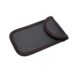 Keyless card holder, vertical ,signal blocking, carbon