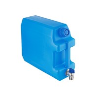 Pojemnik na wodę 10L z górnym krótkim metalowym zaworem z gwintem 26 mm, niebieski
