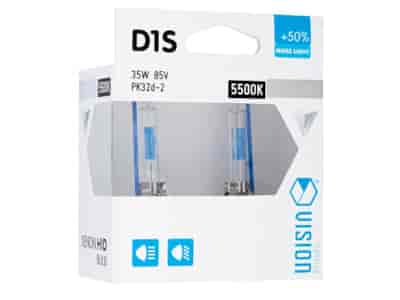 Ampoules Xénon VISION D1S 5500K 85V 35W PK32d-2 + 50% limitless white, 2 pcs