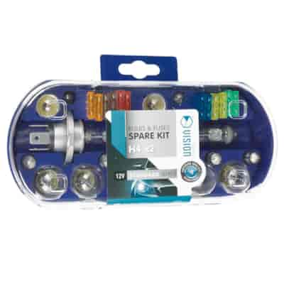 Coffret de secours ampoule VISION 2x H4 12V 60/55W + 28 éléments