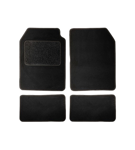 Universal textile floor mats, black 4 pcs 