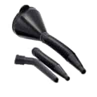 4-part round plastic funnel with a strainer