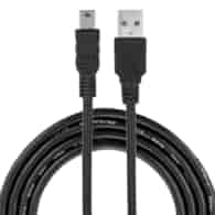 Kabel do ładowania i synchronizacji, 120 cm, tworzywo, USB > mini USB (prosta)