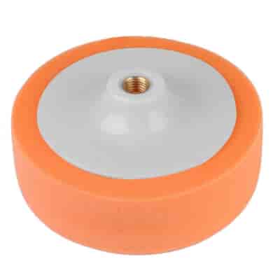 Éponge de polissage 150 mm x 45 mm, filetage M14, orange