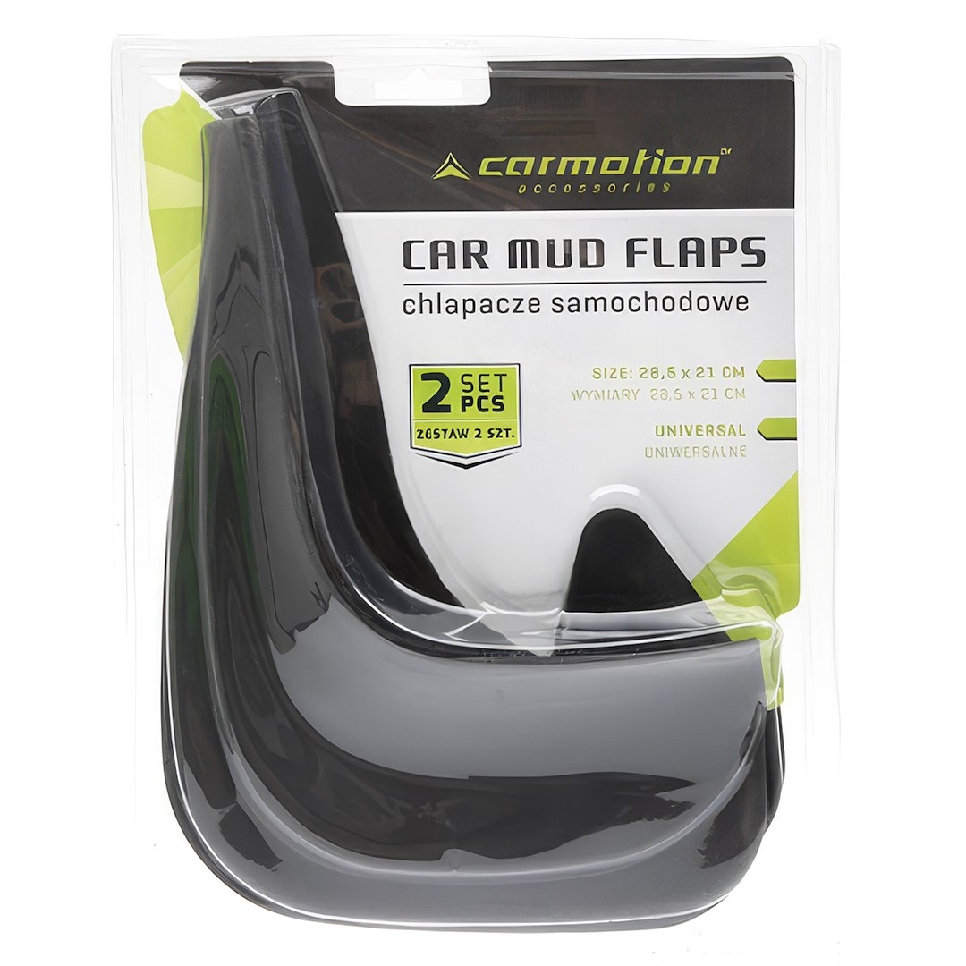 Universal mud flaps, 28.5x21 cm, black, 2 pcs