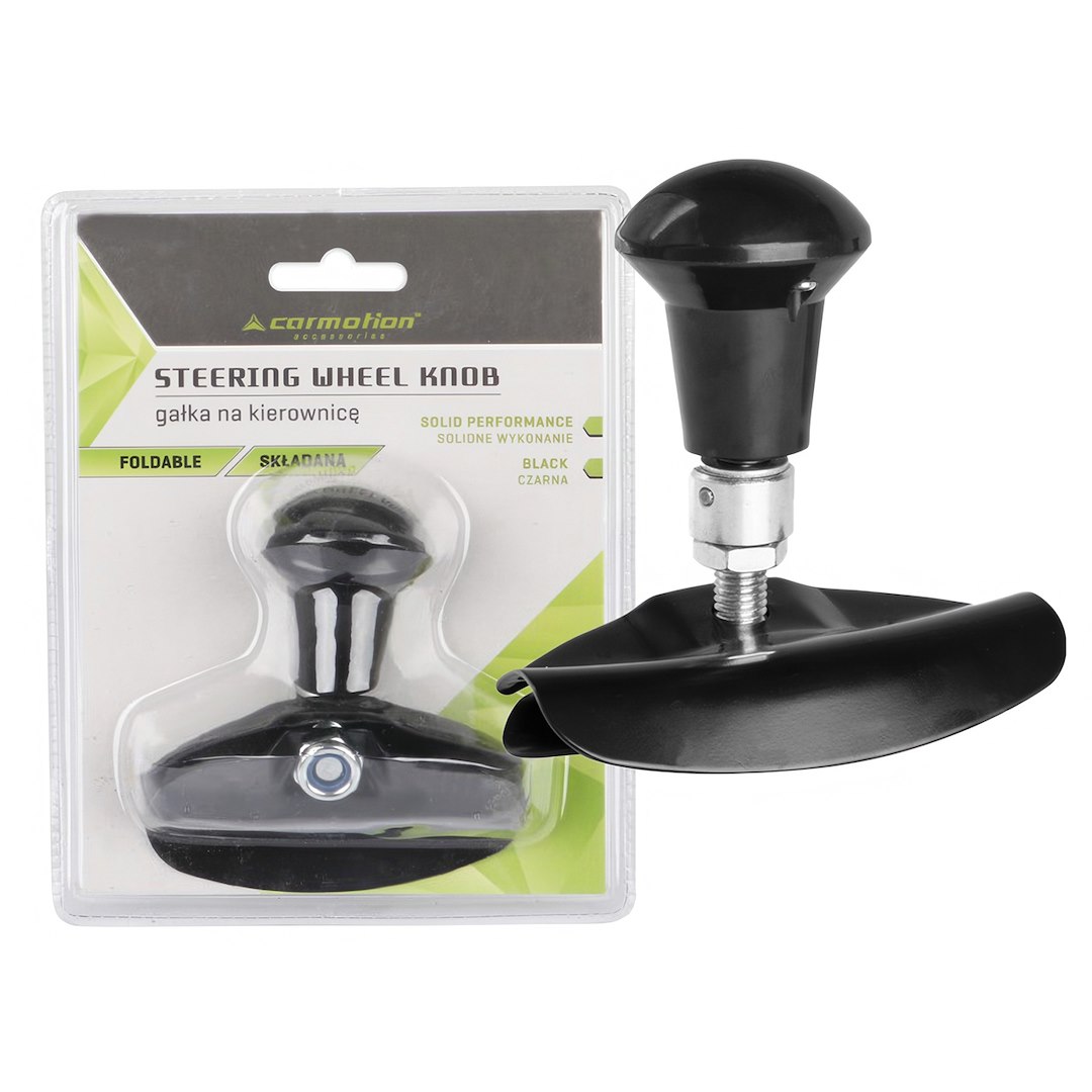 Steering wheel knob, folding, black