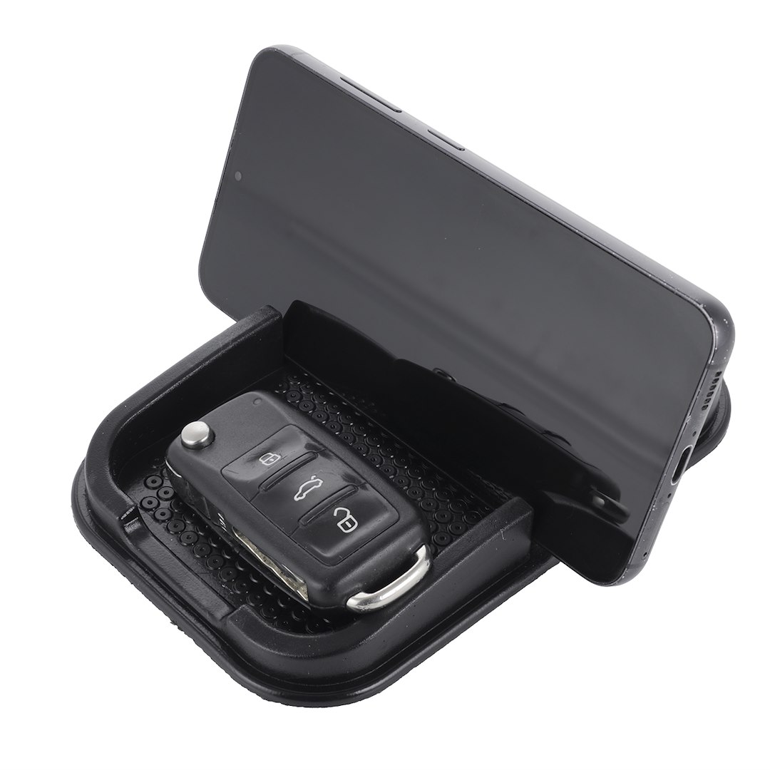 Anti-slip mat for small items with phone holder