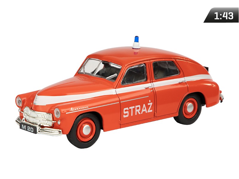 Model 1:43 Warszawa M-20 Straż, czerwony