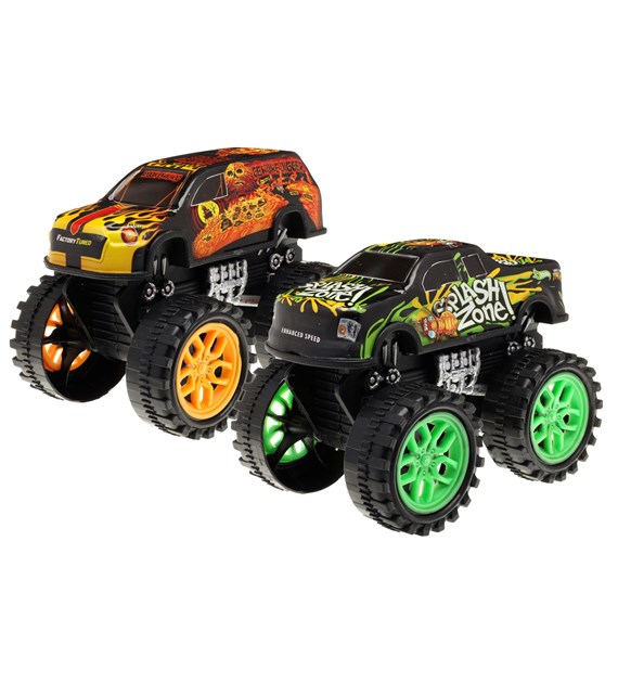 Monster Wheel, lot de 2 véhicules, mélange de couleurs