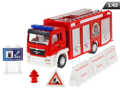 Modèle 1:64, RMZ City Camion de Pompiers + accessoires