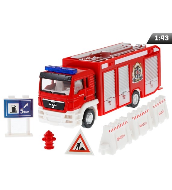 Modèle 1:64, RMZ City Camion de Pompiers + accessoires