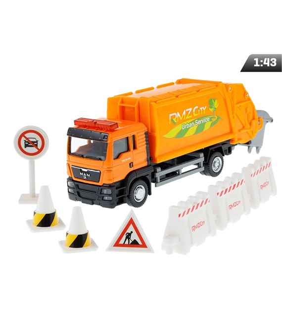 Model 1:64, RMZ City MAN Garbage truck + accessories
