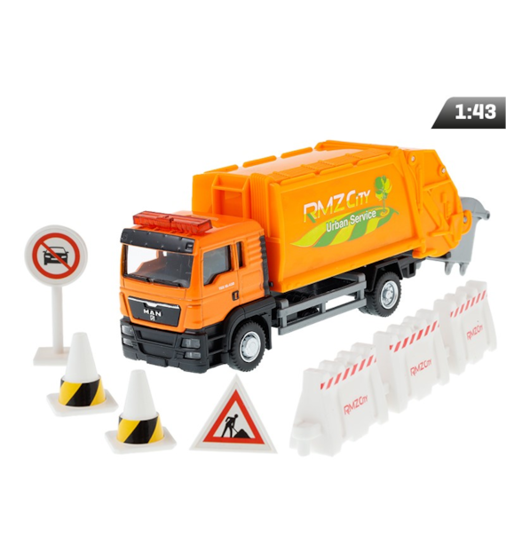 Modell 1:64, RMZ City MAN Müllwagen + Zubehör