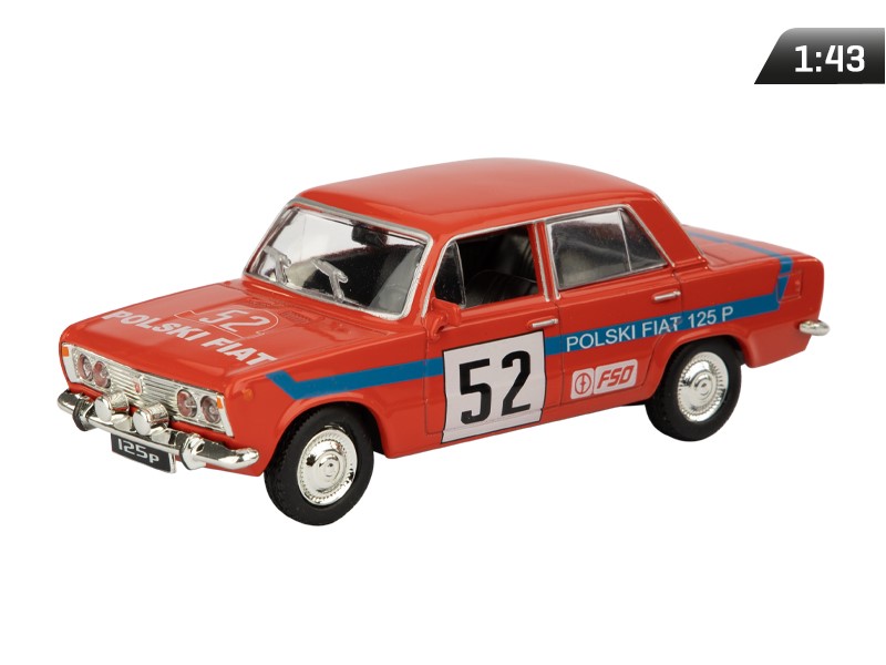 Model 1:43, Fiat 125p Rally, czerwony (A22065C)