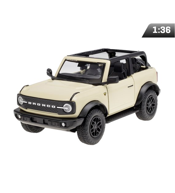 Modèle 1:36 RMZ Ford Bronco Badlands 2023 - Open Top, crémeux