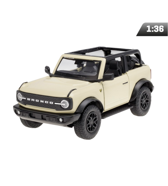 Modell 1:36 RMZ Ford Bronco Badlands 2023 - Open Top, cremig