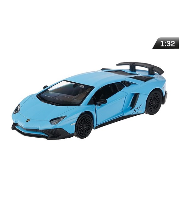 Modell 1:32, RMZ Lamborghini Aventador LP750-4 SV, Blau