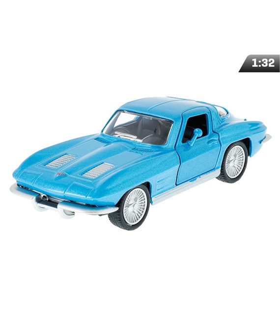 Model 1:32, RMZ 1963 Chevrolet Corvette Stingray Split Window, niebieski