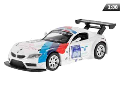 Modèle 1:38 BMW Z4 GT3, blanc et bleu