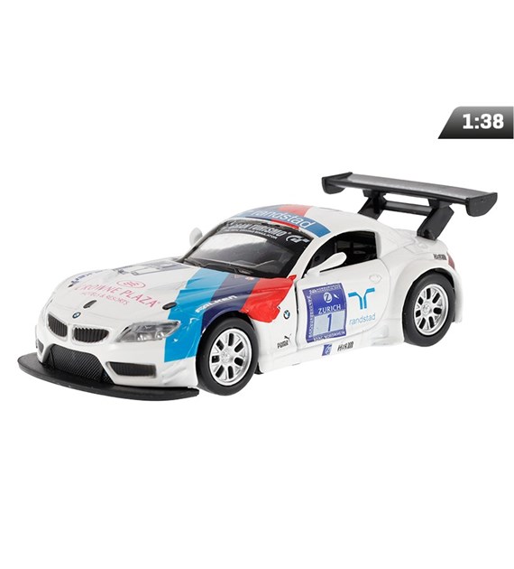 Model 1:38, BMW Z4 GT3, biało niebieski