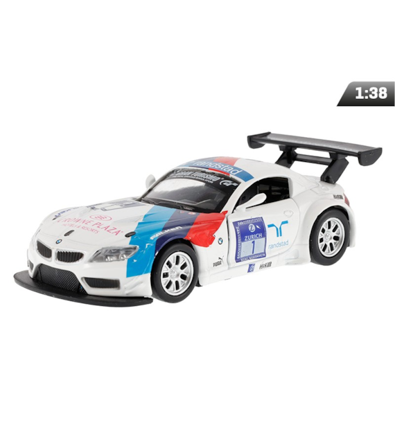 Modèle 1:38 BMW Z4 GT3, blanc et bleu