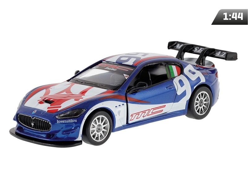 Modèle 1:43 Maserati GranTurismo MC GT4, bleu et blanc