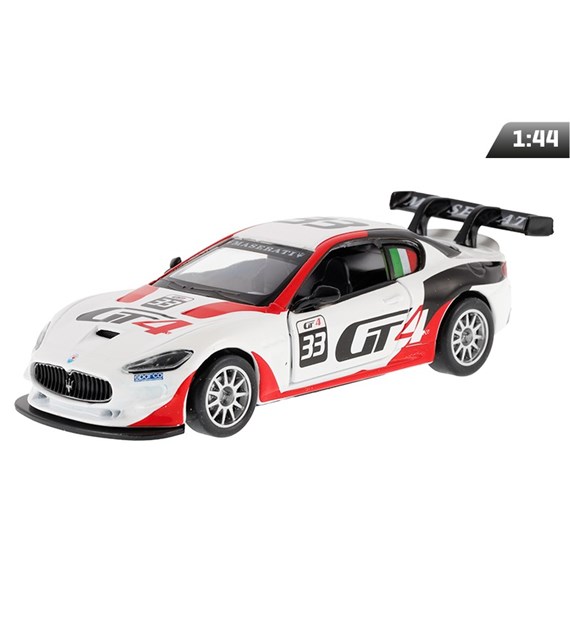 Modèle 1:43 Maserati GranTurismo MC GT4, blanc et rouge