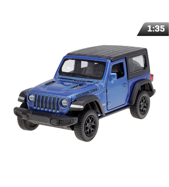 Modèle 1:35 RMZ  Jeep Wrangler Rubicon 2021 Hard Top, bleu