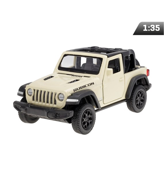 Modèle 1:35 RMZ Jeep Wrangler Rubicon 2021 Convertible, crémeux