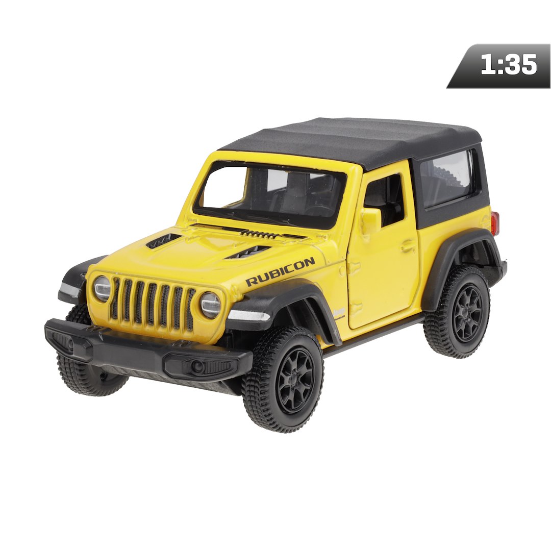 Model 1:35 RMZ Jeep Wrangler Rubicon 2021 - Soft Top, żółty